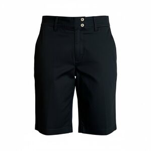 Chico's Shorts Womens 2.5 Black Cotton Blend Stretch Bermuda Casual